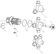 Spraying Systems CP38921-2-NYB Nylon Turret (3 Outlet) for QC363-NYB Series Spraying Systems CP38921-2-NYB Nylon Turret (3 Outlet) for QC363-NYB Series
